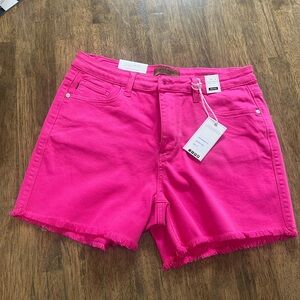 NWT Judy blue pink jean shorts size XL